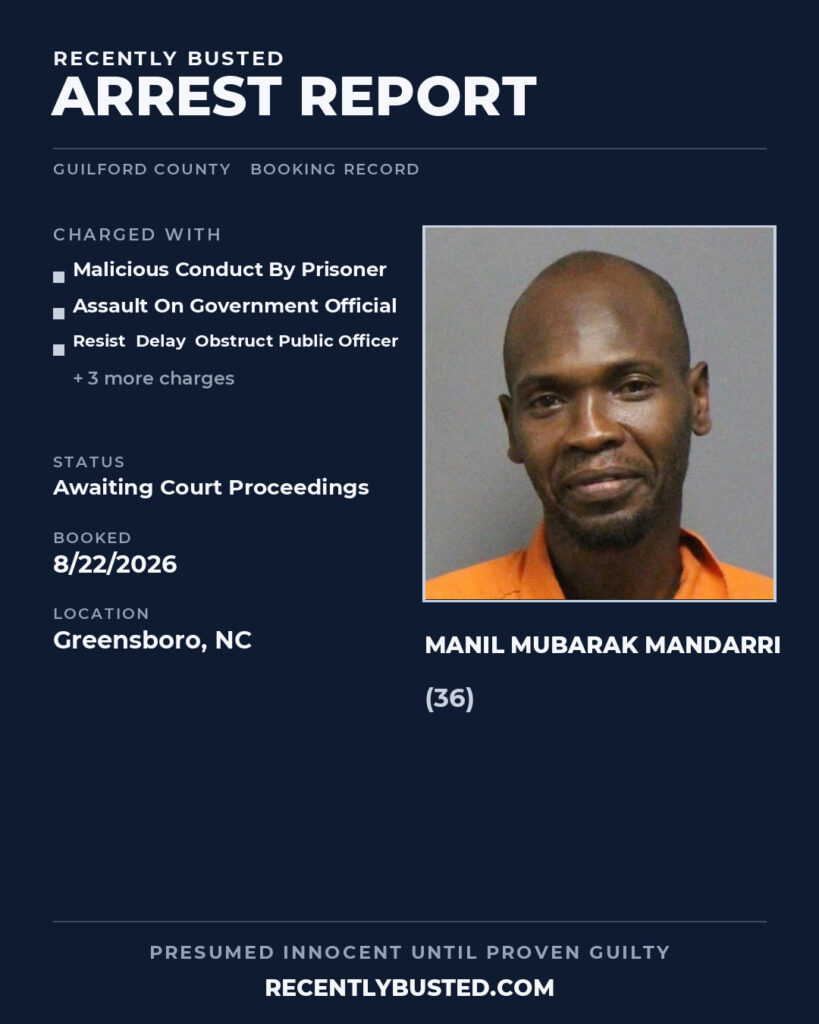 Arrest report - MANIL MUBARAK MANDARRI