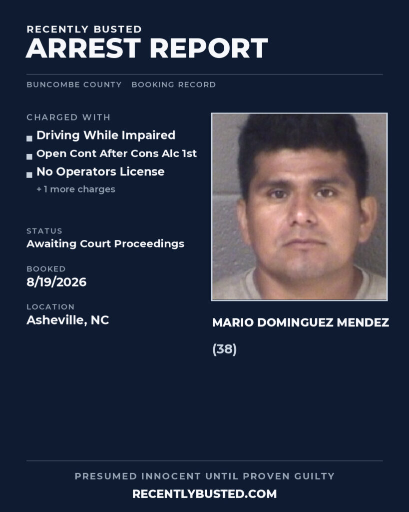 Arrest report - MARIO DOMINGUEZ MENDEZ
