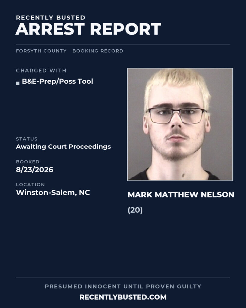 Arrest report - MARK MATTHEW NELSON
