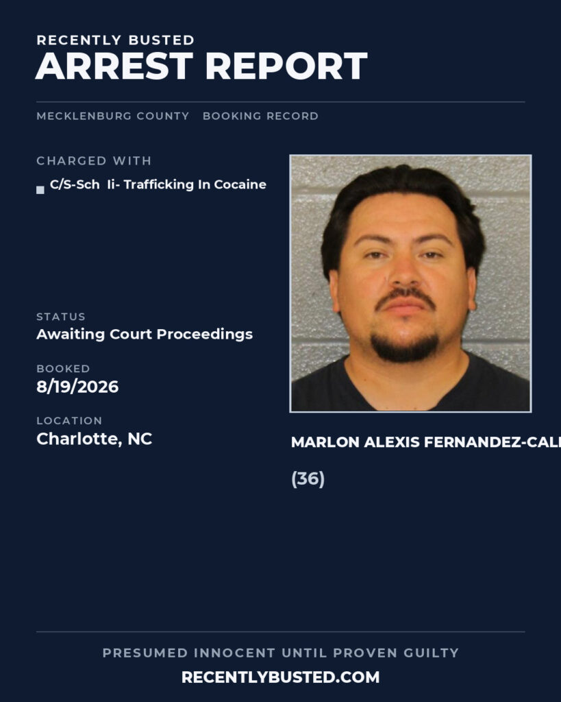 Arrest report - MARLON ALEXIS FERNANDEZ-CALIX