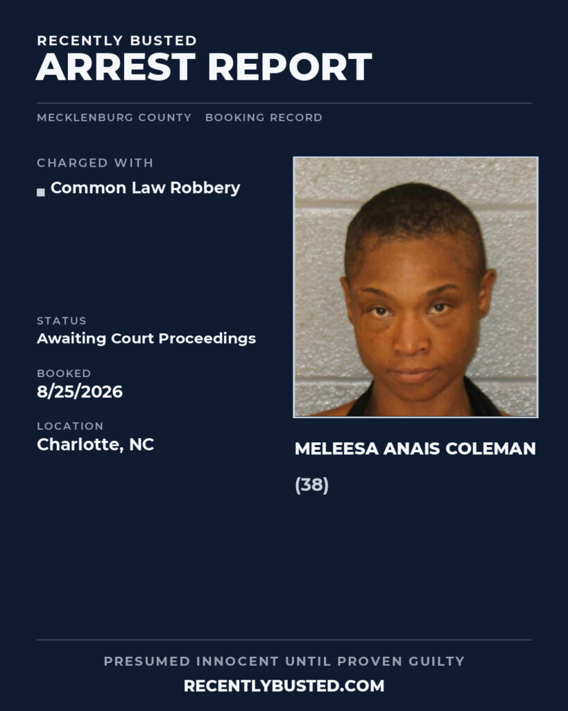 Arrest report - MELEESA ANAIS COLEMAN