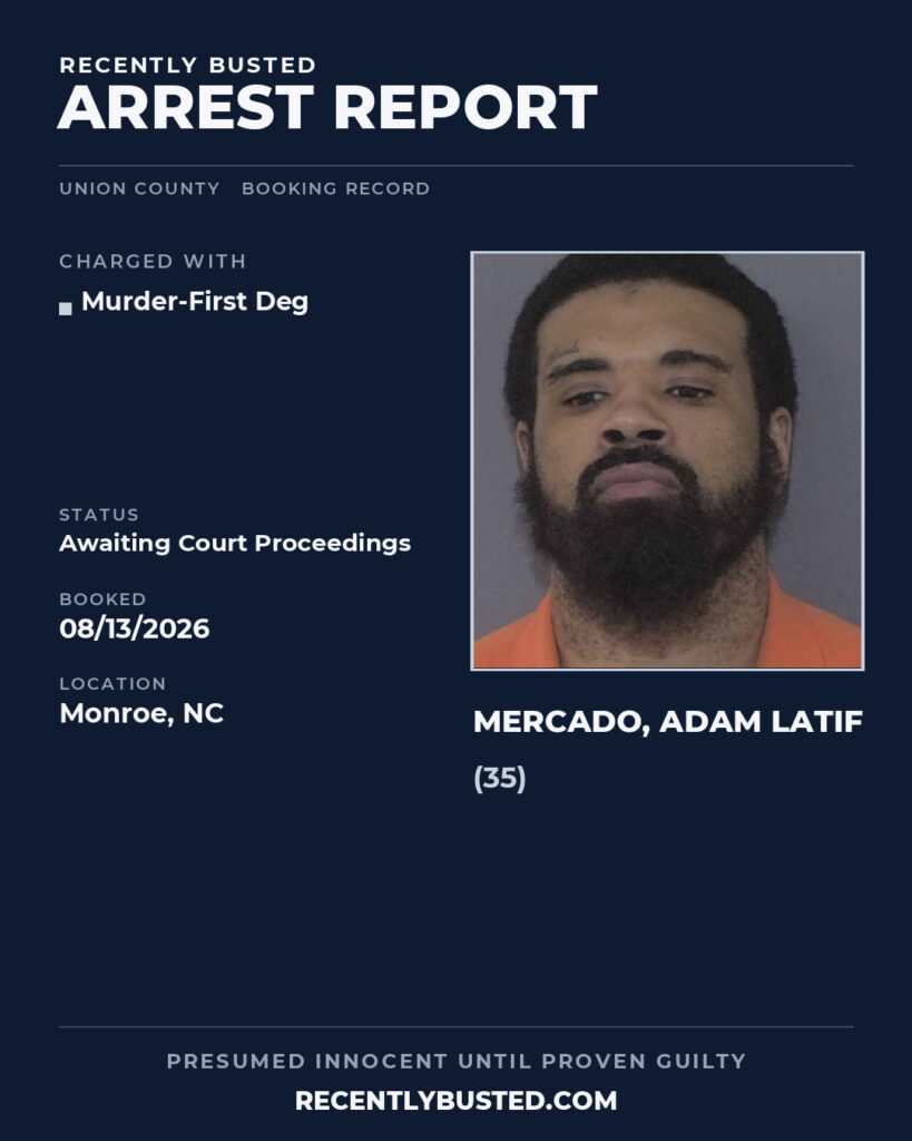 Arrest report - MERCADO, ADAM LATIF