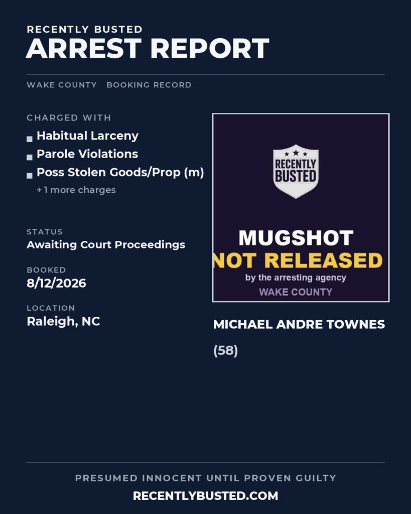 Arrest report - MICHAEL ANDRE TOWNES