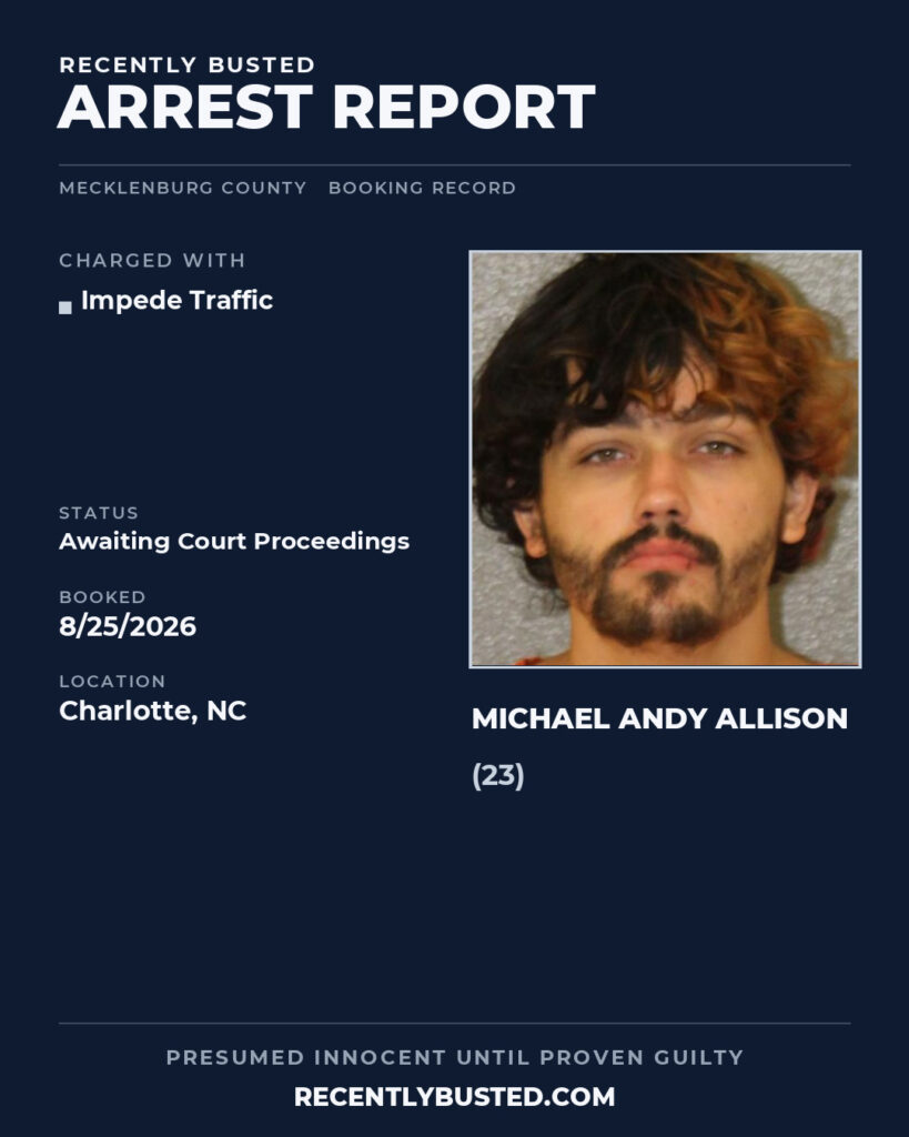 Arrest report - MICHAEL ANDY ALLISON