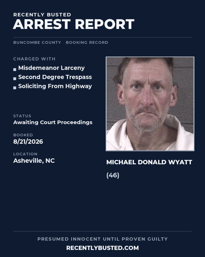 Arrest report - MICHAEL DONALD WYATT
