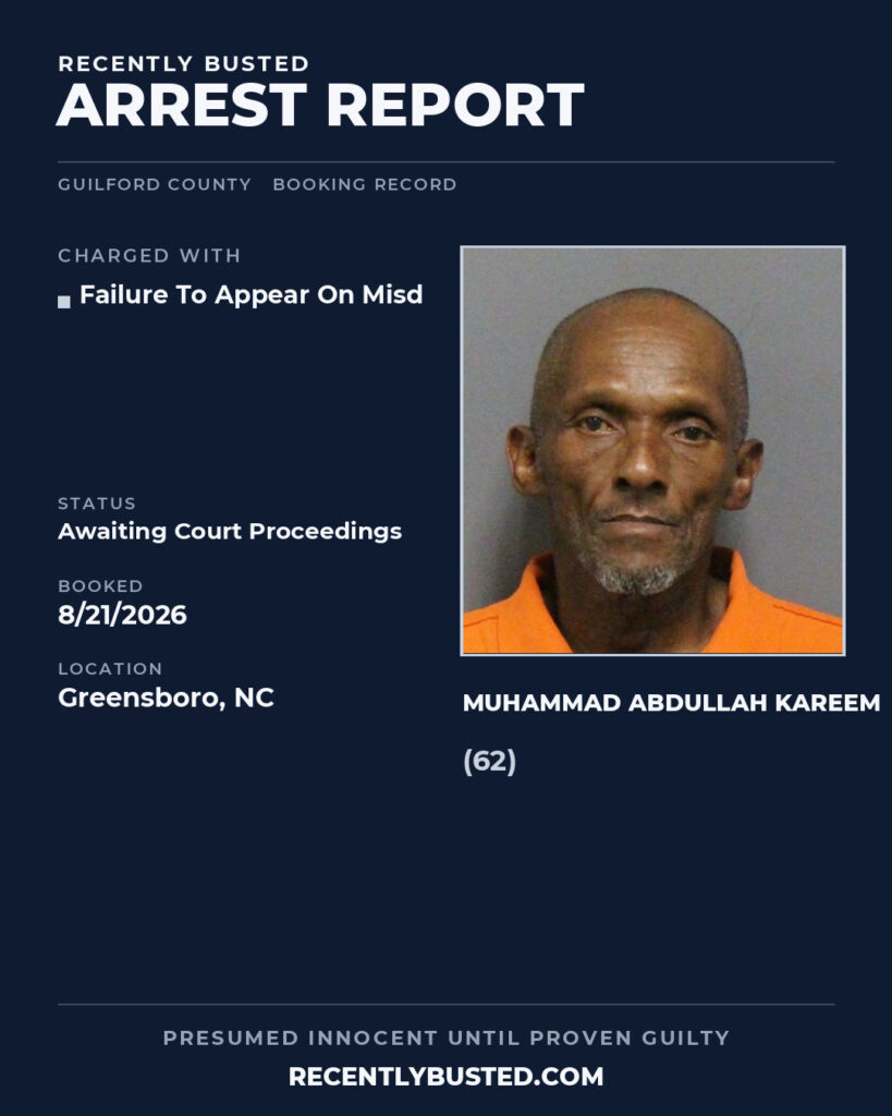 Arrest report - MUHAMMAD ABDULLAH KAREEM