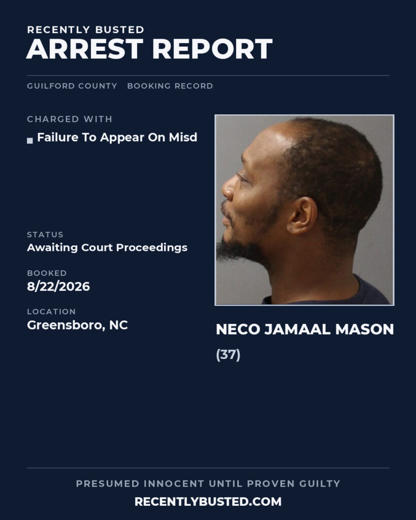 Arrest report - NECO JAMAAL MASON