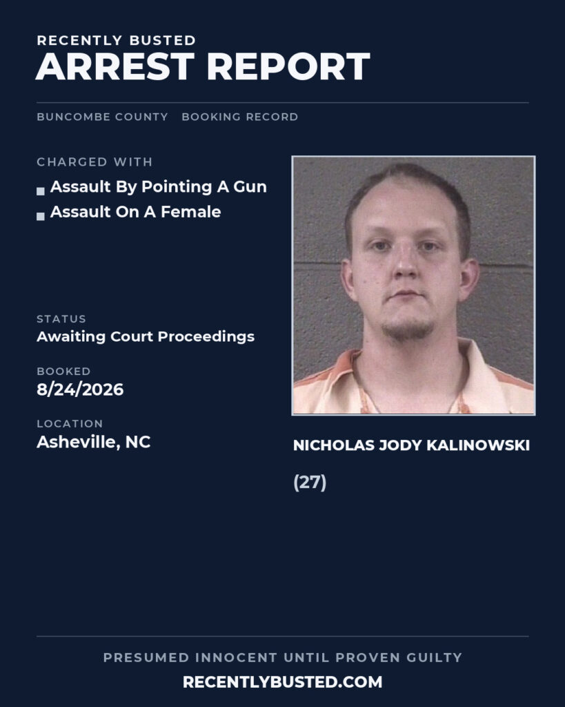 Arrest report - NICHOLAS JODY KALINOWSKI