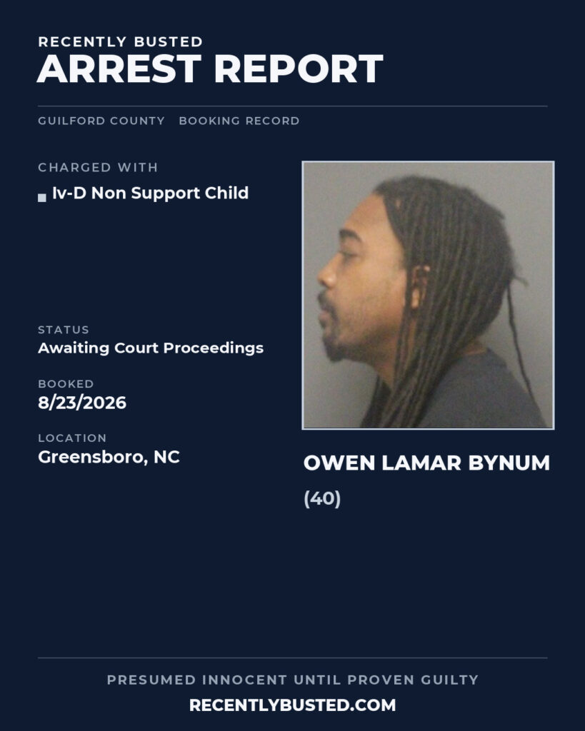Arrest report - OWEN LAMAR BYNUM
