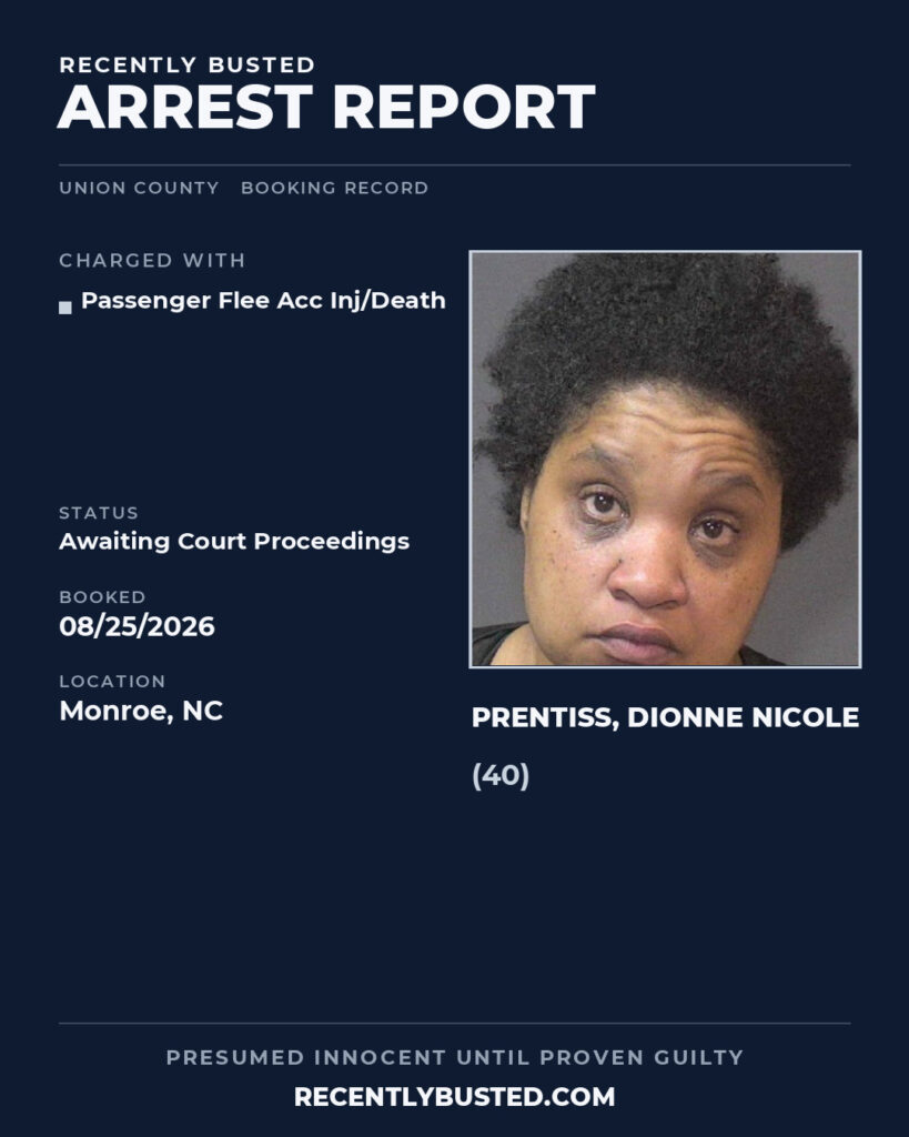Arrest report - PRENTISS, DIONNE NICOLE