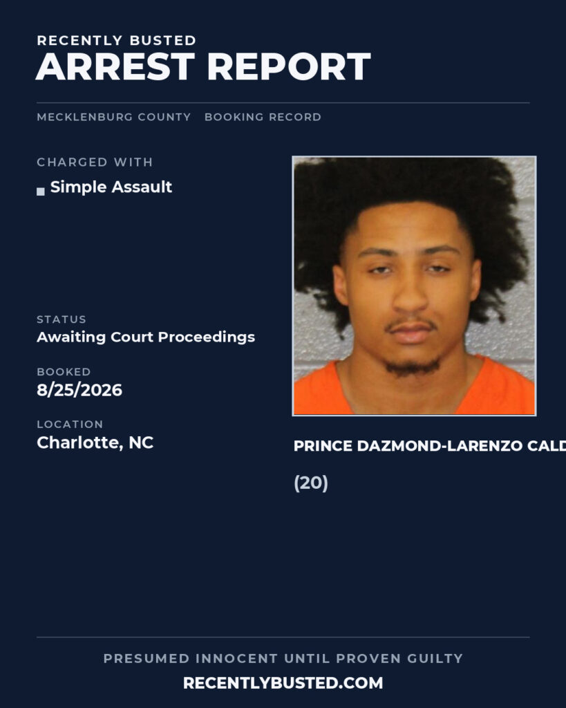 Arrest report - PRINCE DAZMOND-LARENZO CALDWELL