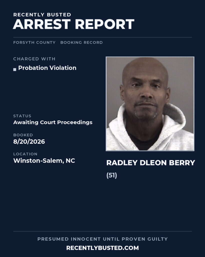 Arrest report - RADLEY DLEON BERRY