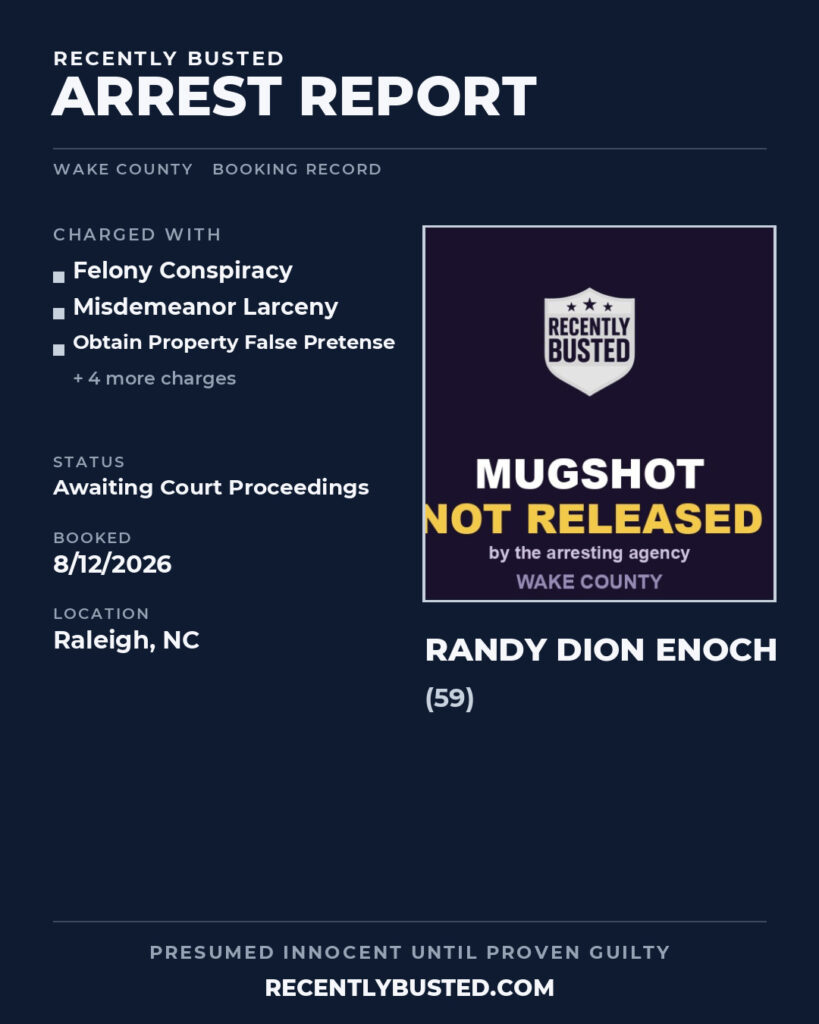 Arrest report - RANDY DION ENOCH