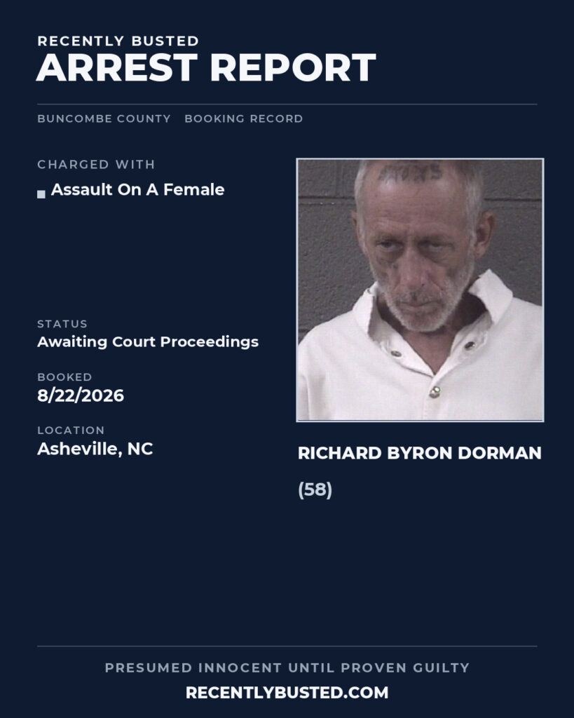 Arrest report - RICHARD BYRON DORMAN