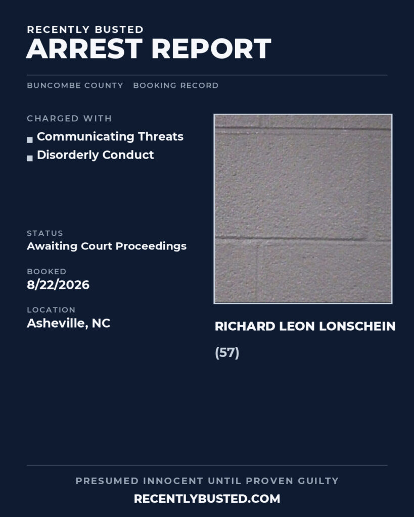 Arrest report - RICHARD LEON LONSCHEIN