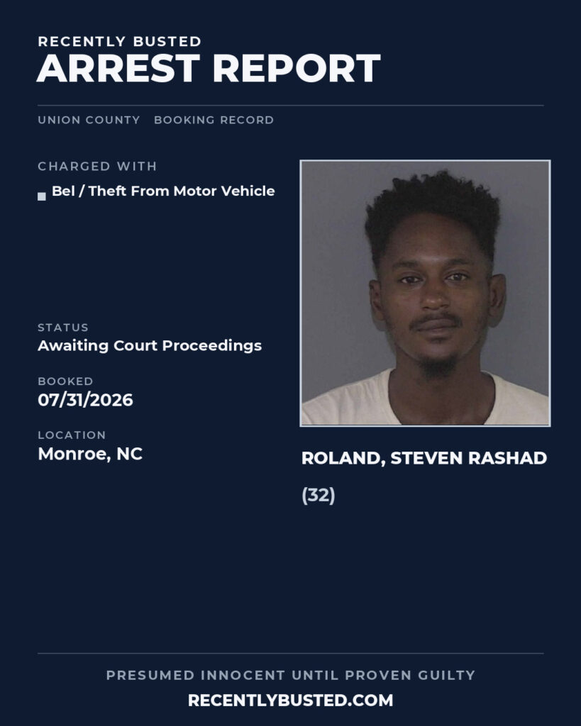Arrest report - ROLAND, STEVEN RASHAD