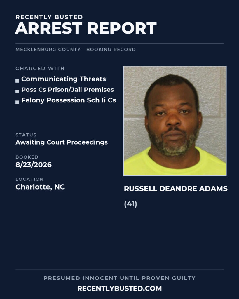 Arrest report - RUSSELL DEANDRE ADAMS