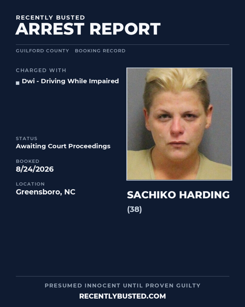 Arrest report - SACHIKO HARDING