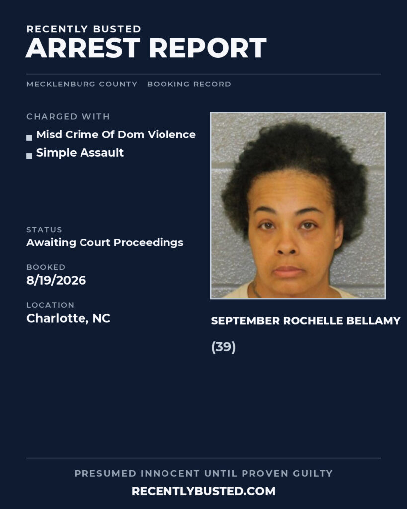 Arrest report - SEPTEMBER ROCHELLE BELLAMY