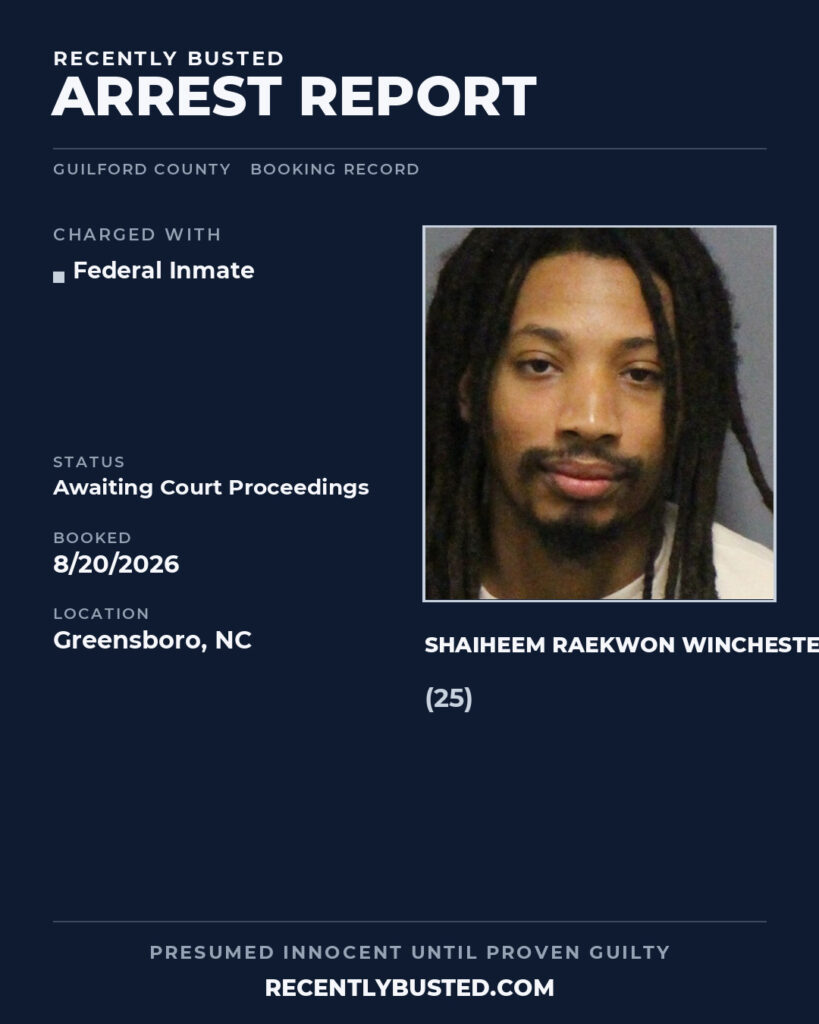 Arrest report - SHAIHEEM RAEKWON WINCHESTER