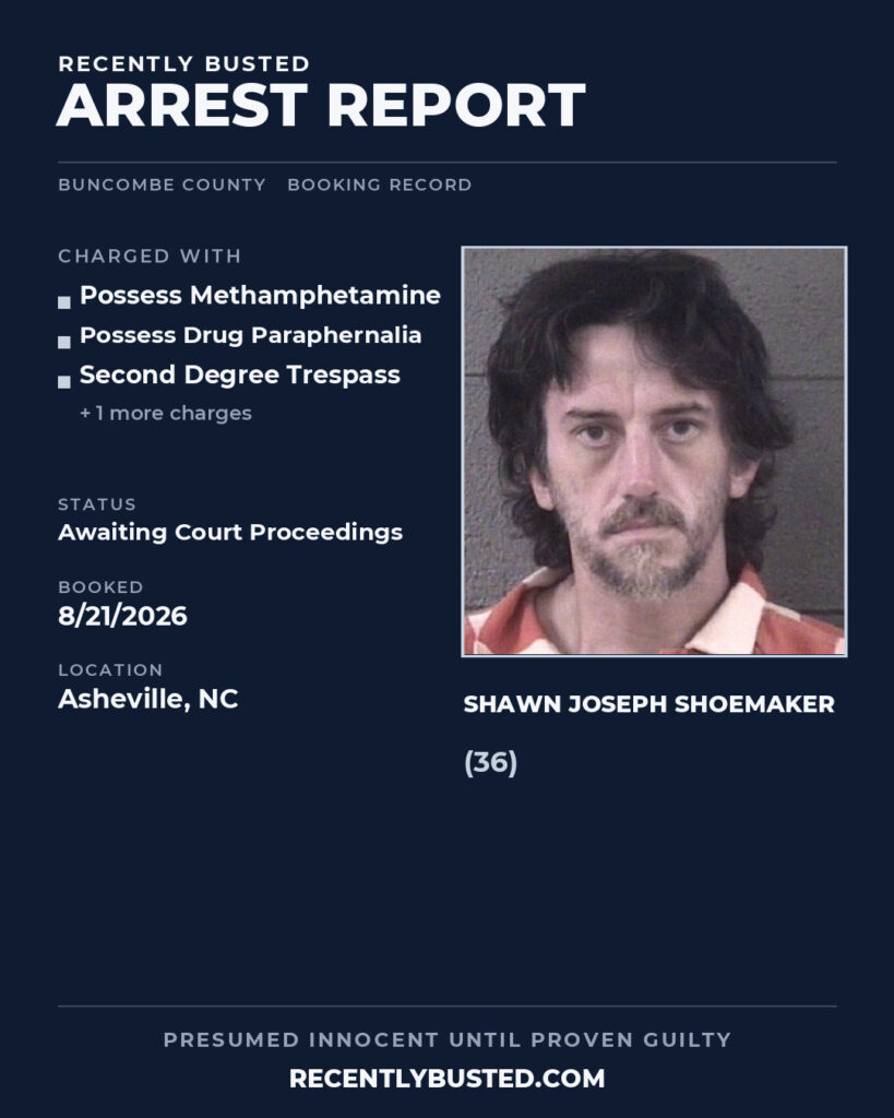 Arrest report - SHAWN JOSEPH SHOEMAKER