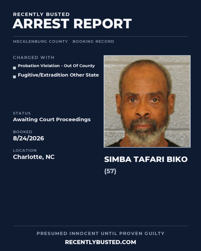Arrest report - SIMBA TAFARI BIKO