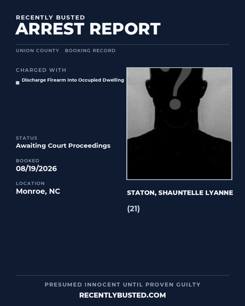 Arrest report - STATON, SHAUNTELLE LYANNE
