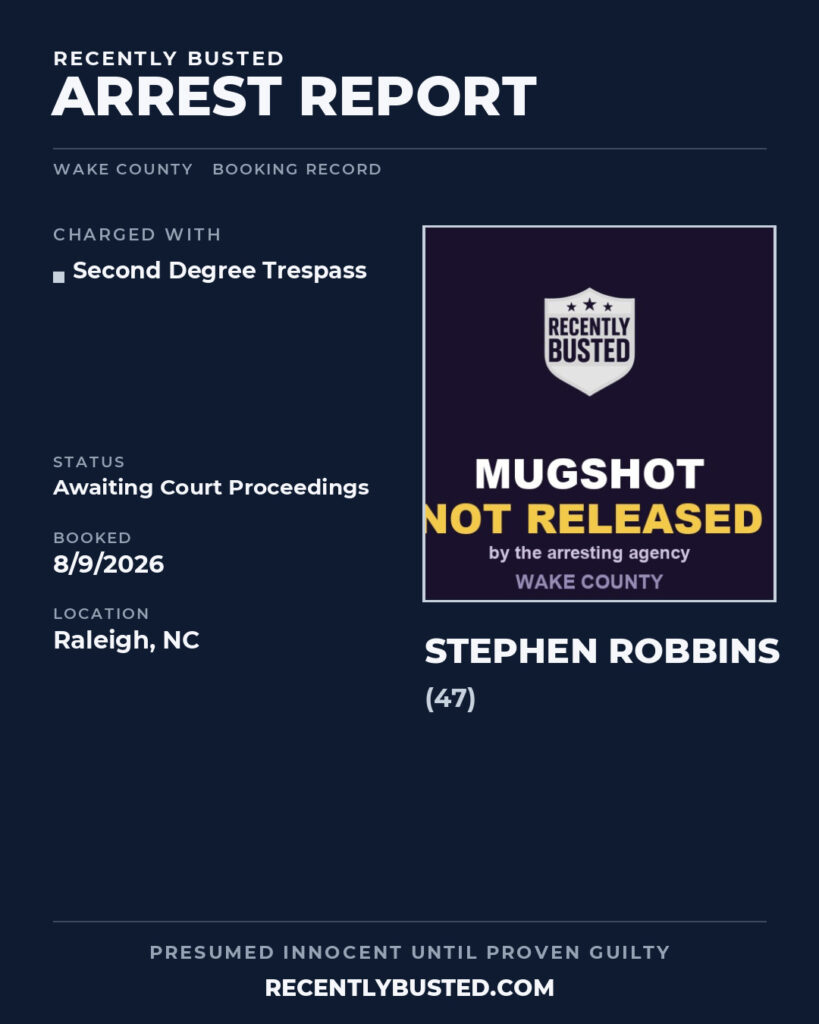 Arrest report - STEPHEN ROBBINS