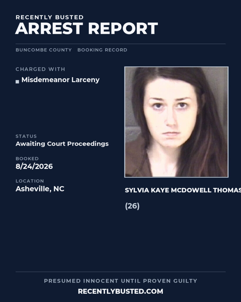 Arrest report - SYLVIA KAYE MCDOWELL THOMAS