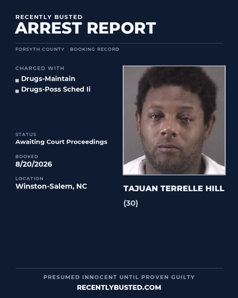Arrest report - TAJUAN TERRELLE HILL