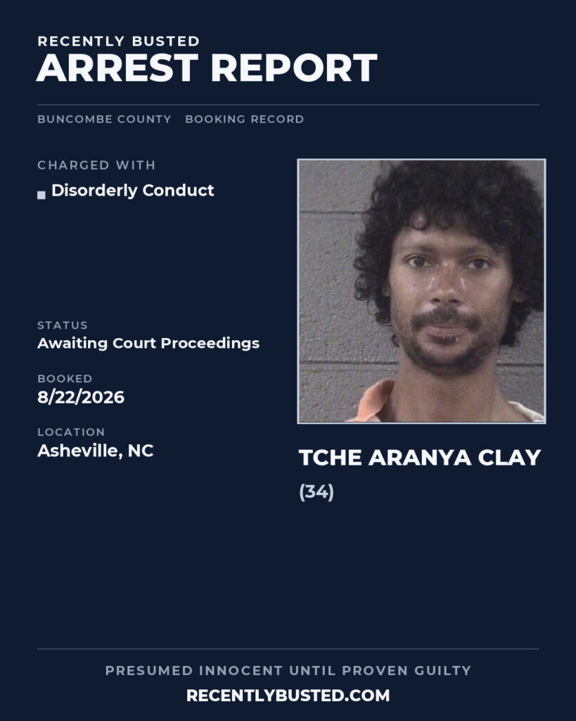 Arrest report - TCHE ARANYA CLAY