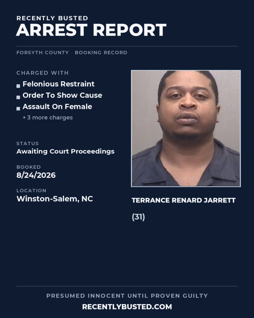 Arrest report - TERRANCE RENARD JARRETT