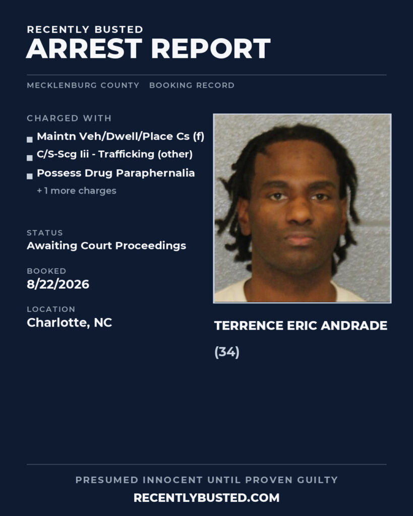 Arrest report - TERRENCE ERIC ANDRADE