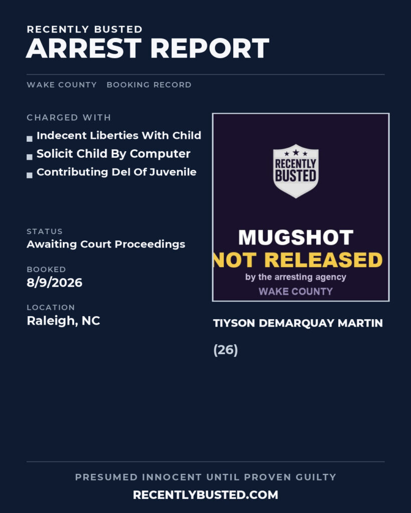 Arrest report - TIYSON DEMARQUAY MARTIN