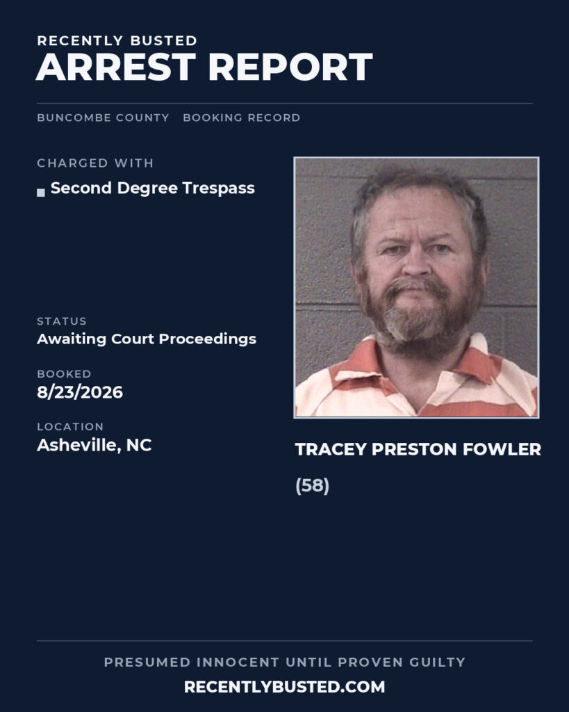 Arrest report - TRACEY PRESTON FOWLER