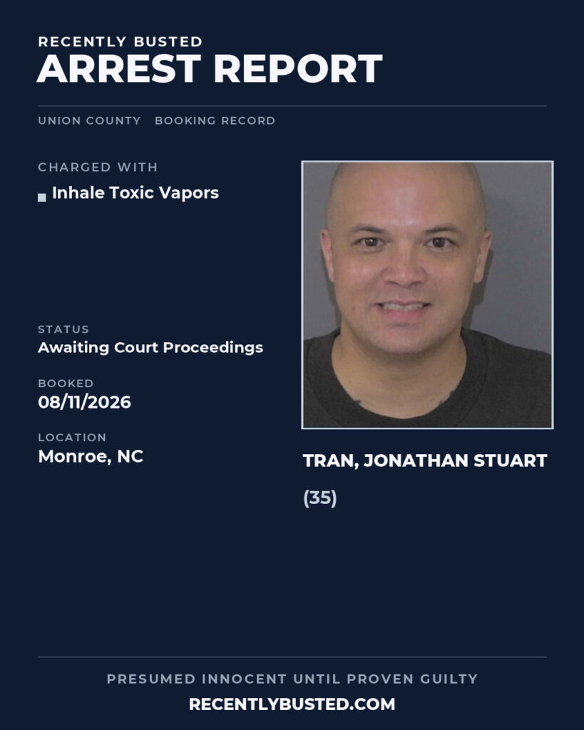 Arrest report - TRAN, JONATHAN STUART