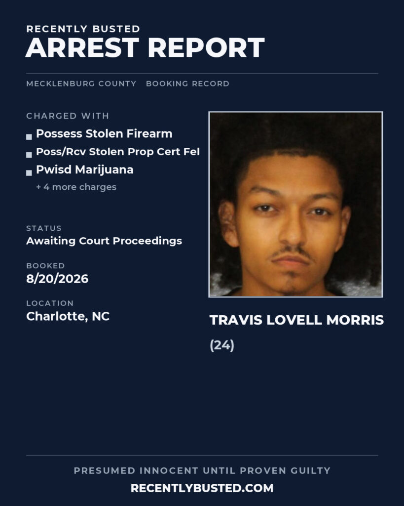 Arrest report - TRAVIS LOVELL MORRIS