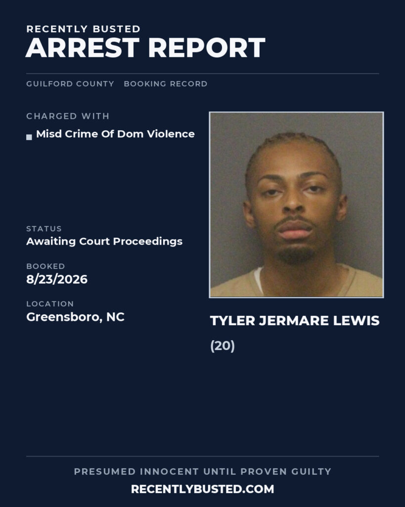 Arrest report - TYLER JERMARE LEWIS