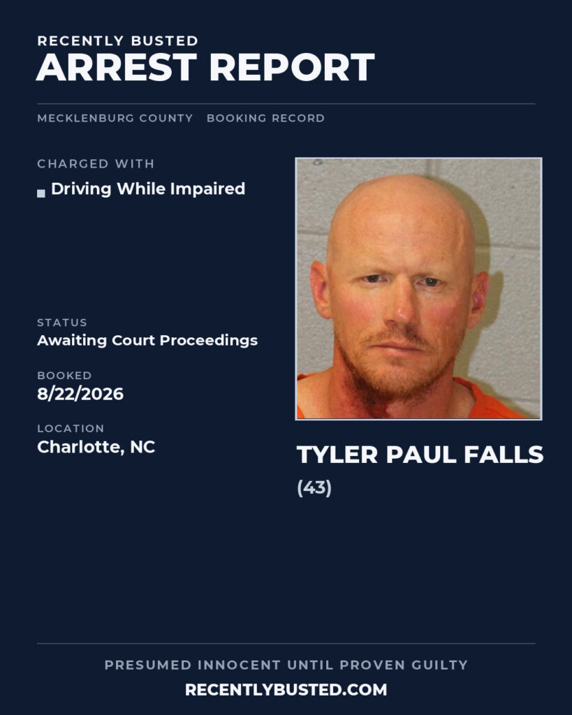 Arrest report - TYLER PAUL FALLS