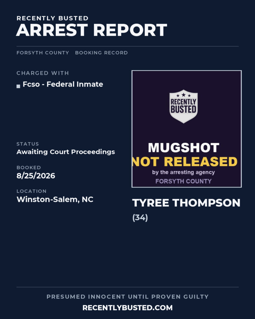 Arrest report - TYREE THOMPSON