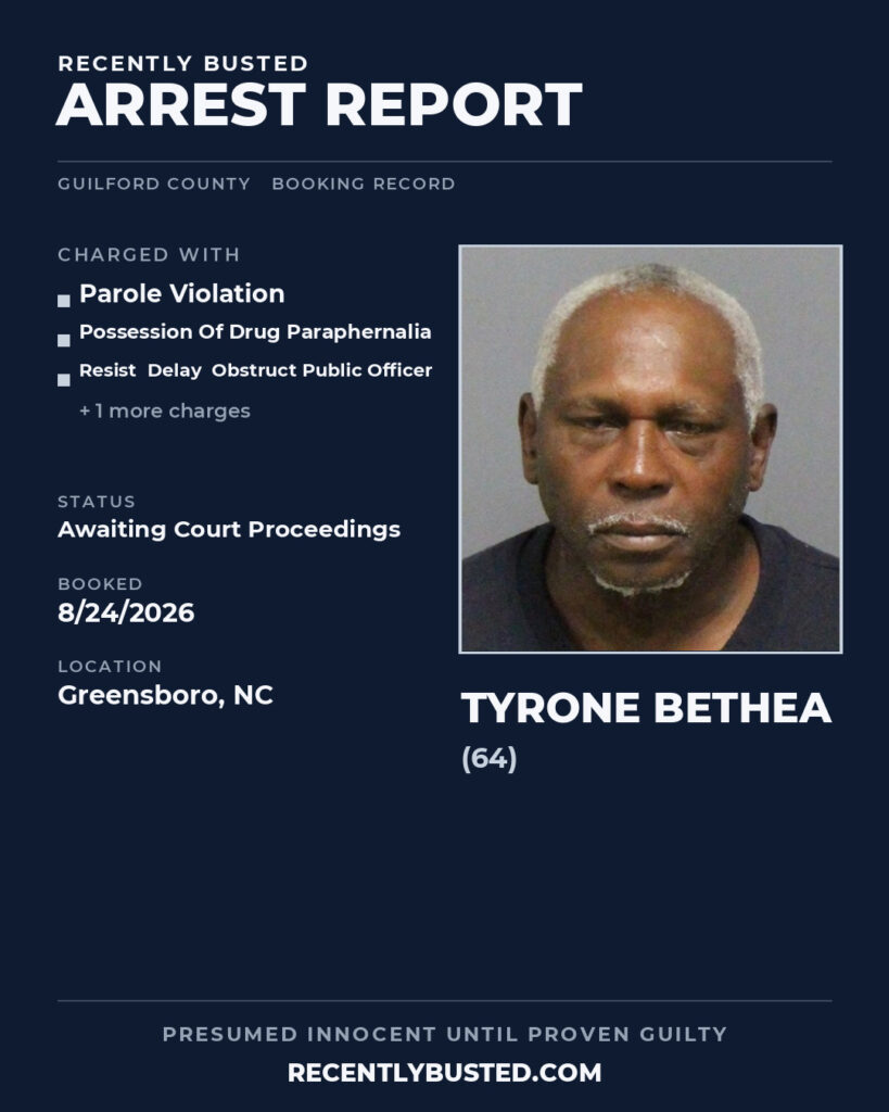Arrest report - TYRONE BETHEA