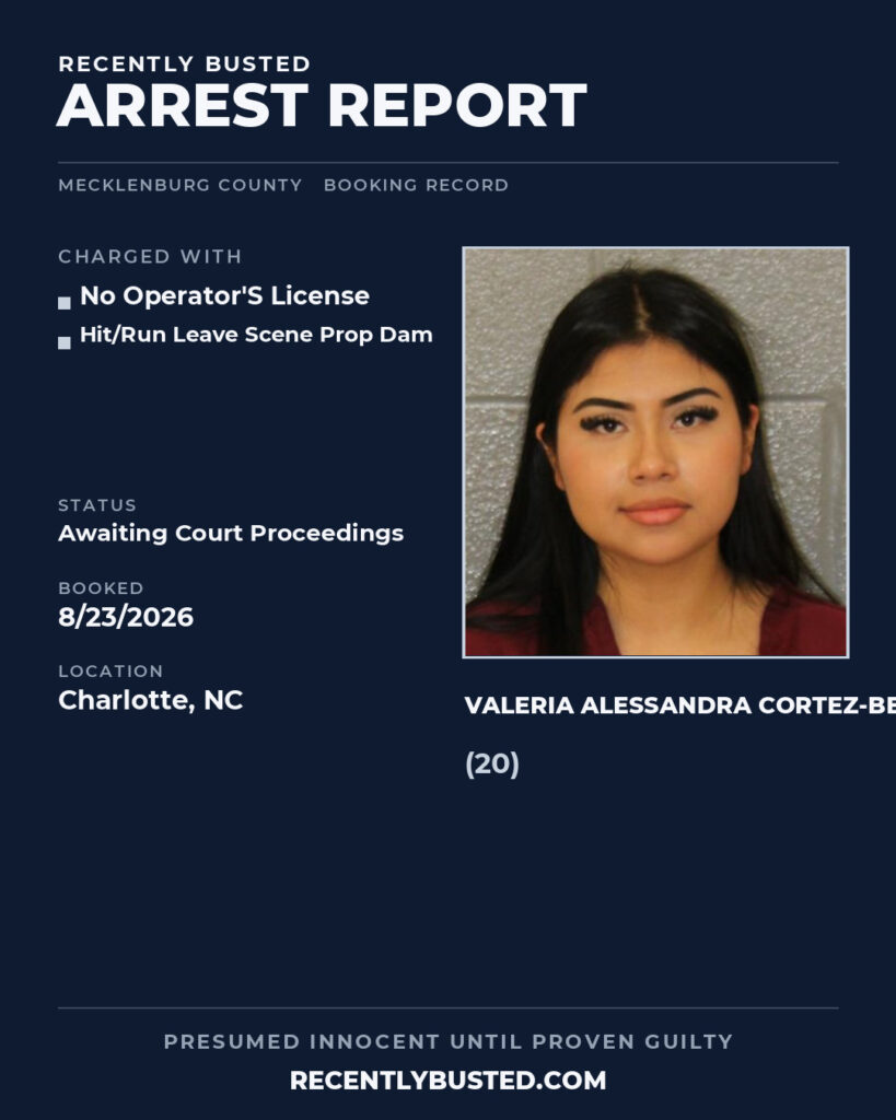 Arrest report - VALERIA ALESSANDRA CORTEZ-BELTRON