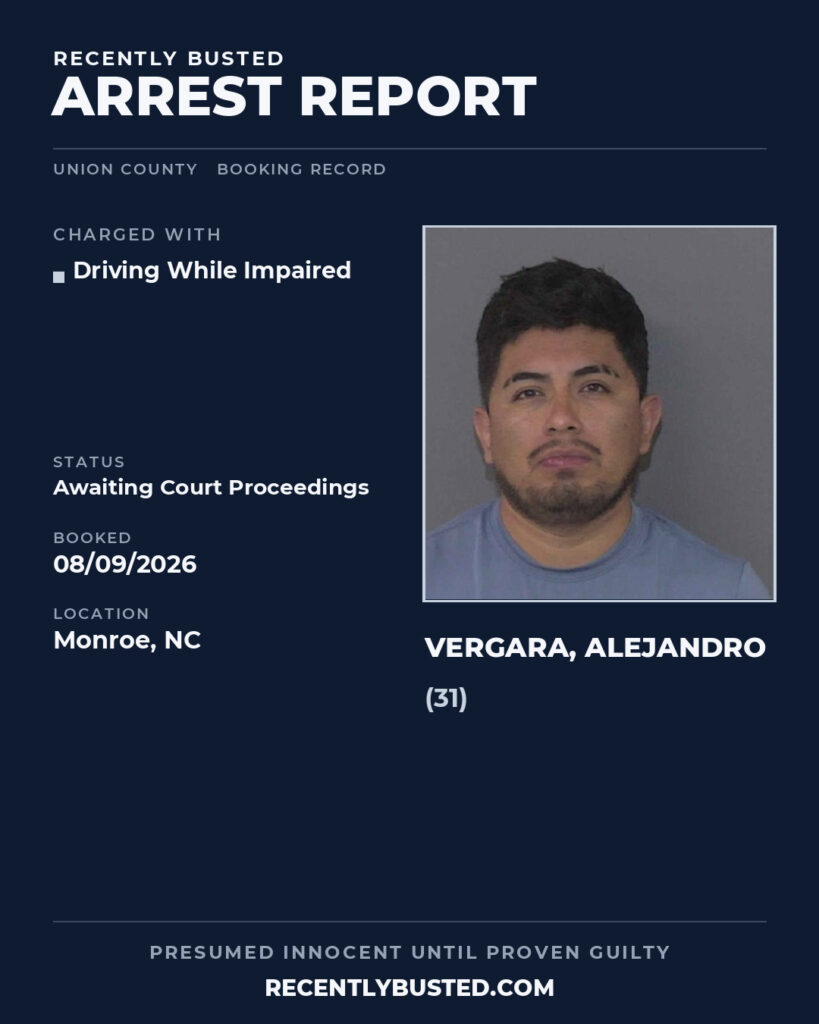 Arrest report - VERGARA, ALEJANDRO