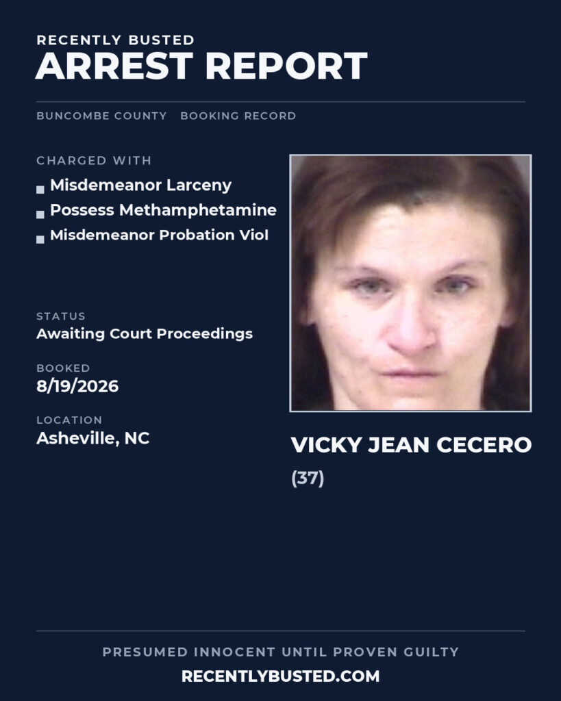 Arrest report - VICKY JEAN CECERO
