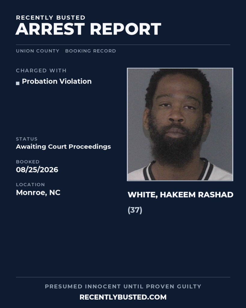 Arrest report - WHITE, HAKEEM RASHAD