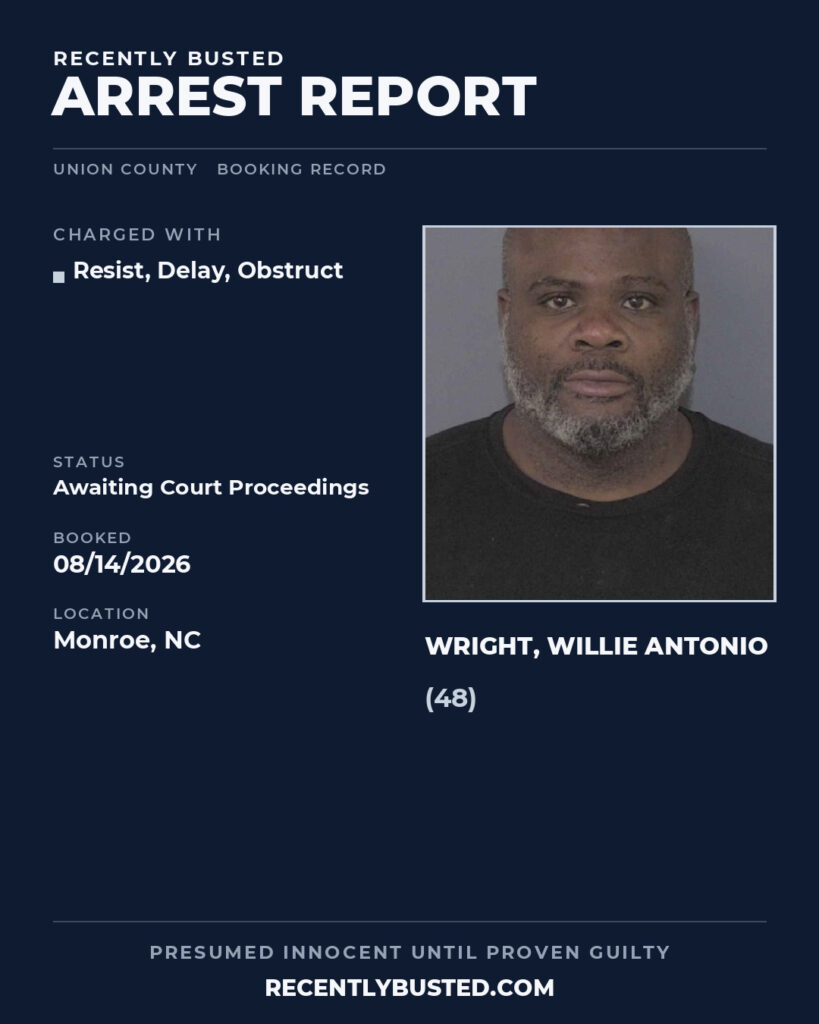 Arrest report - WRIGHT, WILLIE ANTONIO
